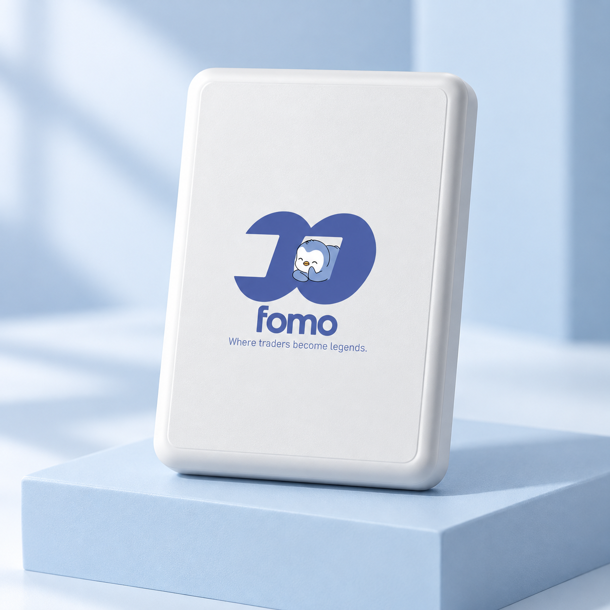 제작 시안을 바탕으로 만든 fomo 보조배터리 AI 스튜디오 컷