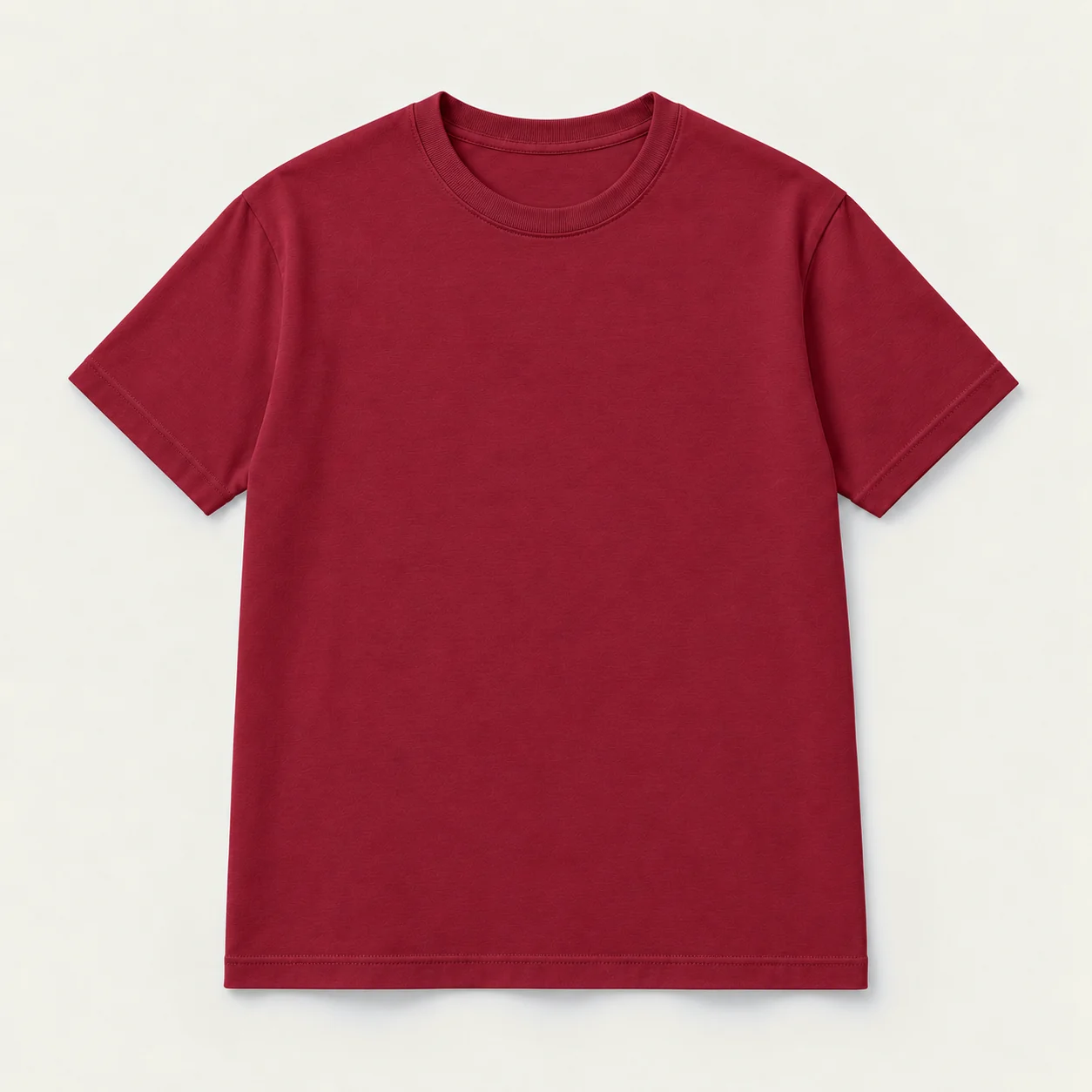 Burgundy short-sleeve T-shirt, front