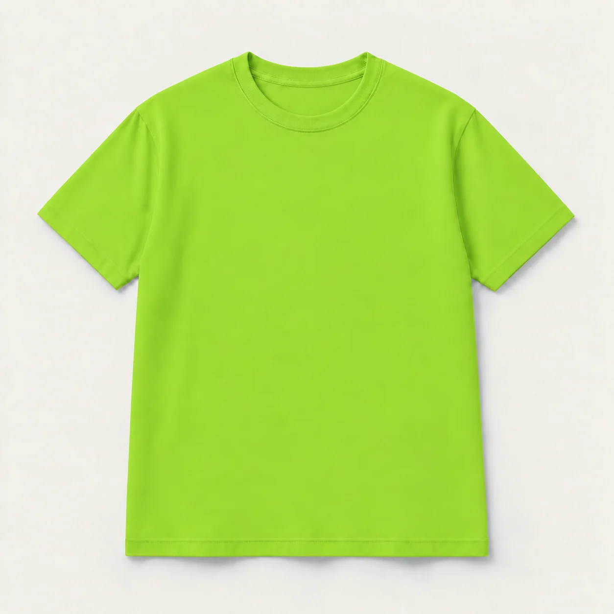 Lime short-sleeve T-shirt, front