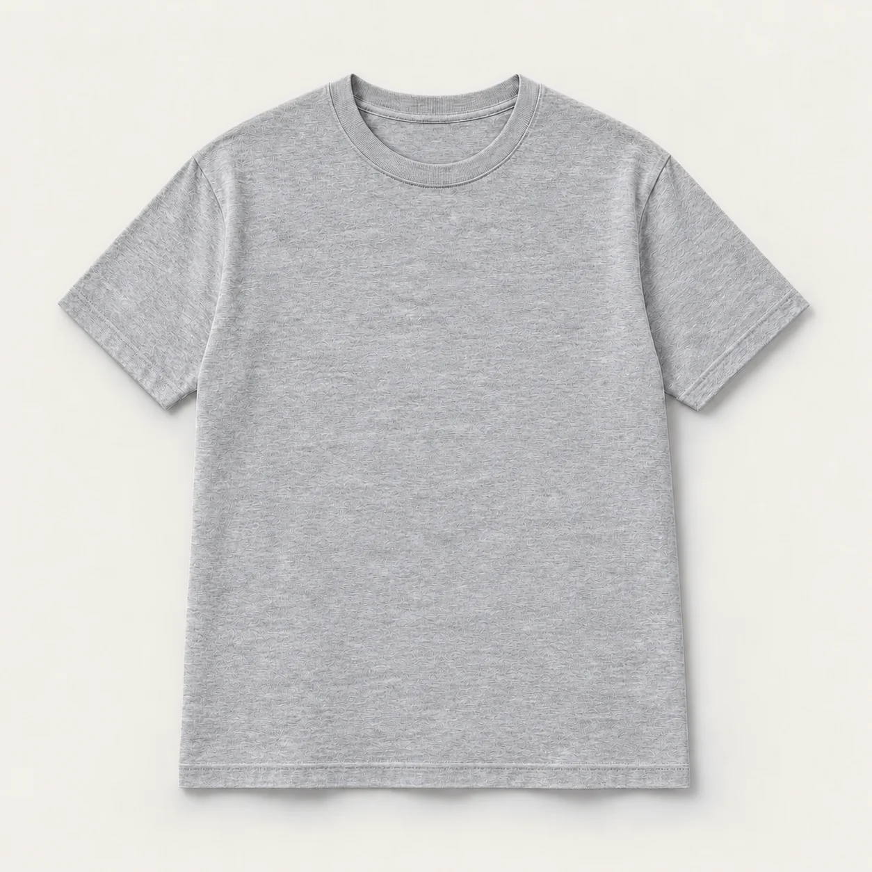 Gray short-sleeve T-shirt, front