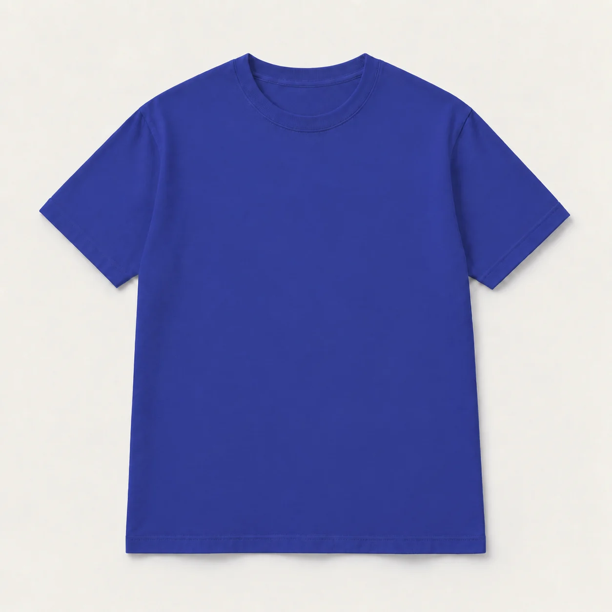 Royal blue short-sleeve T-shirt, front