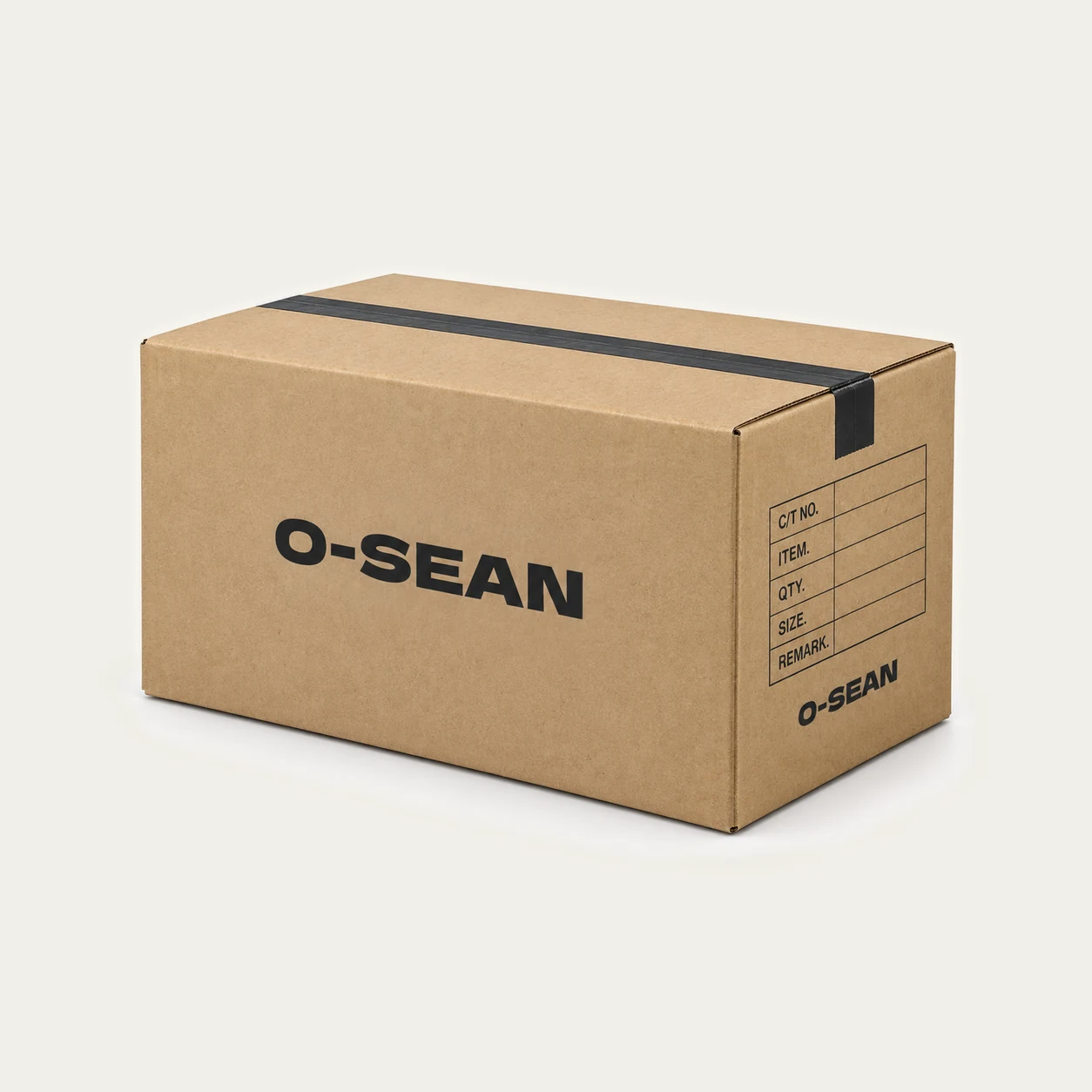 O-SEAN logo box with fields for item name and quantity