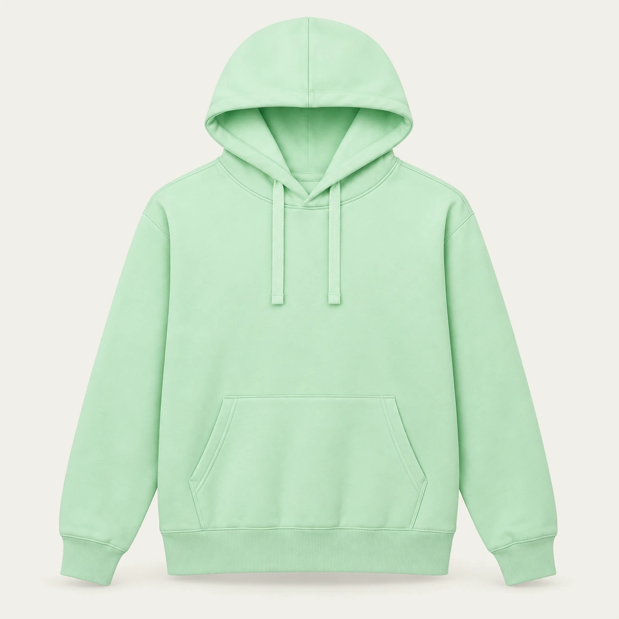 Mint light hoodie, front