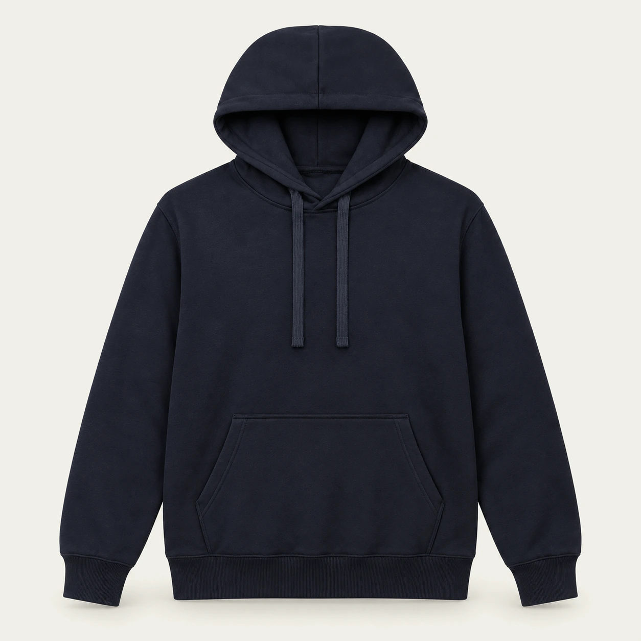 Navy light hoodie, front