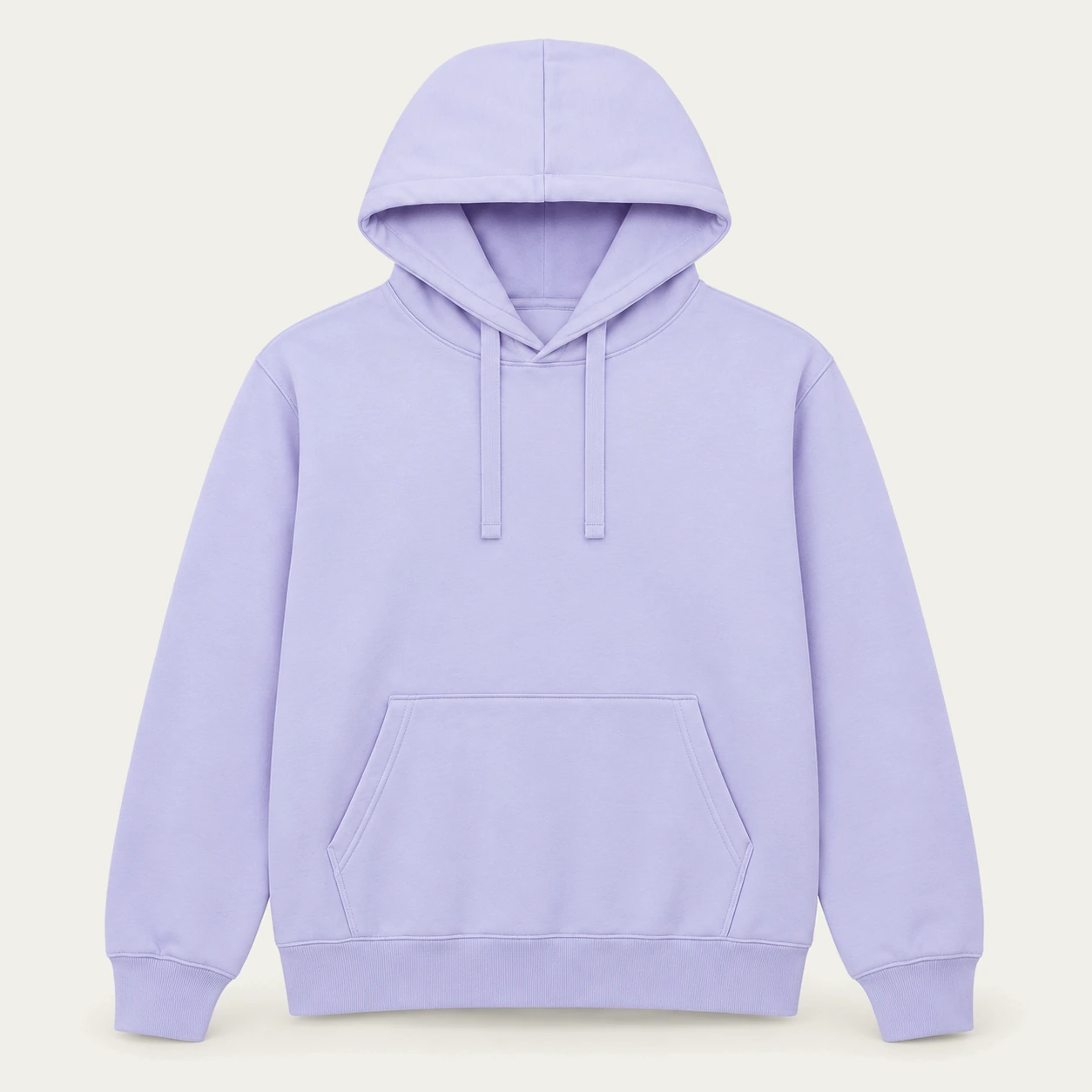 Lavender light hoodie, front