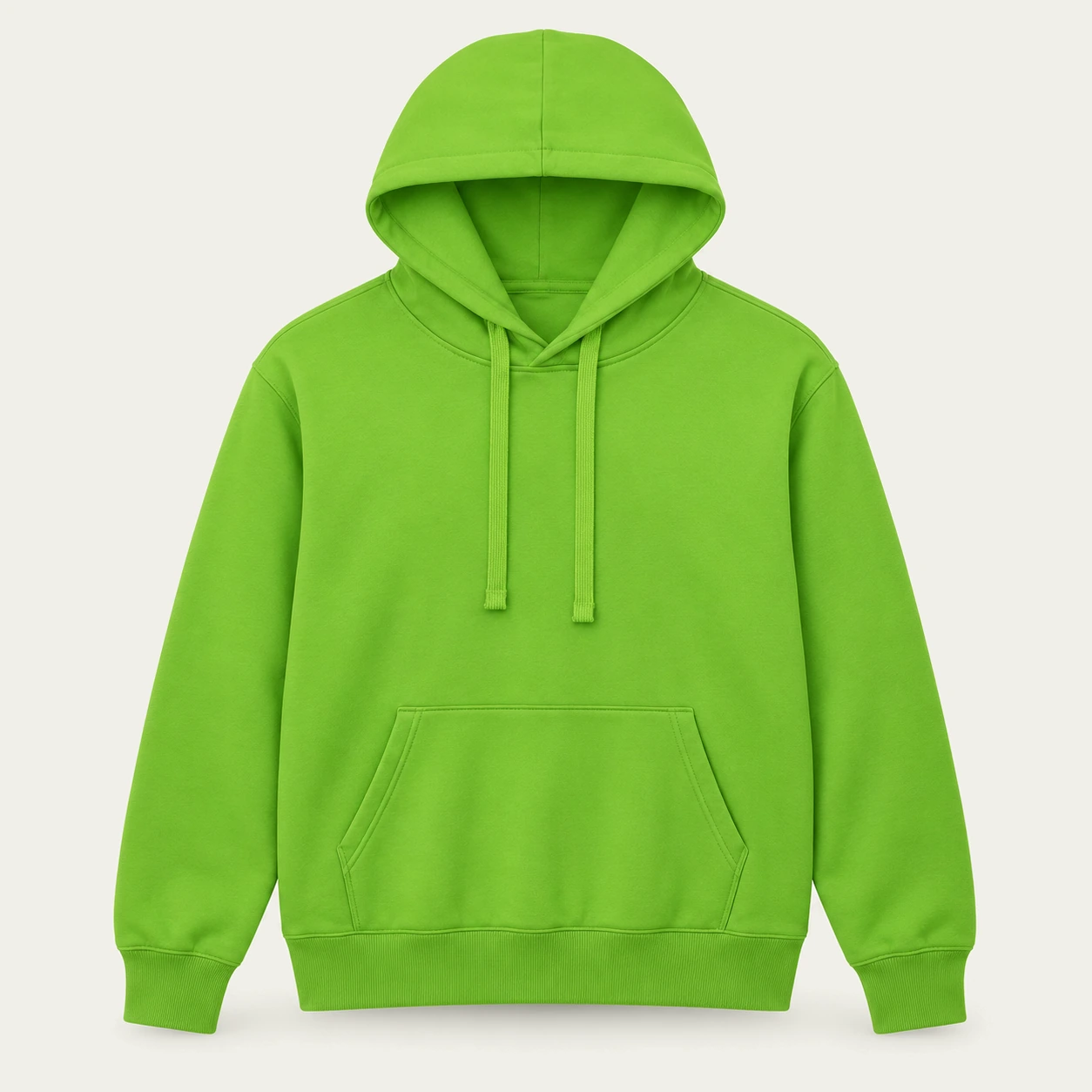 Light green light hoodie, front