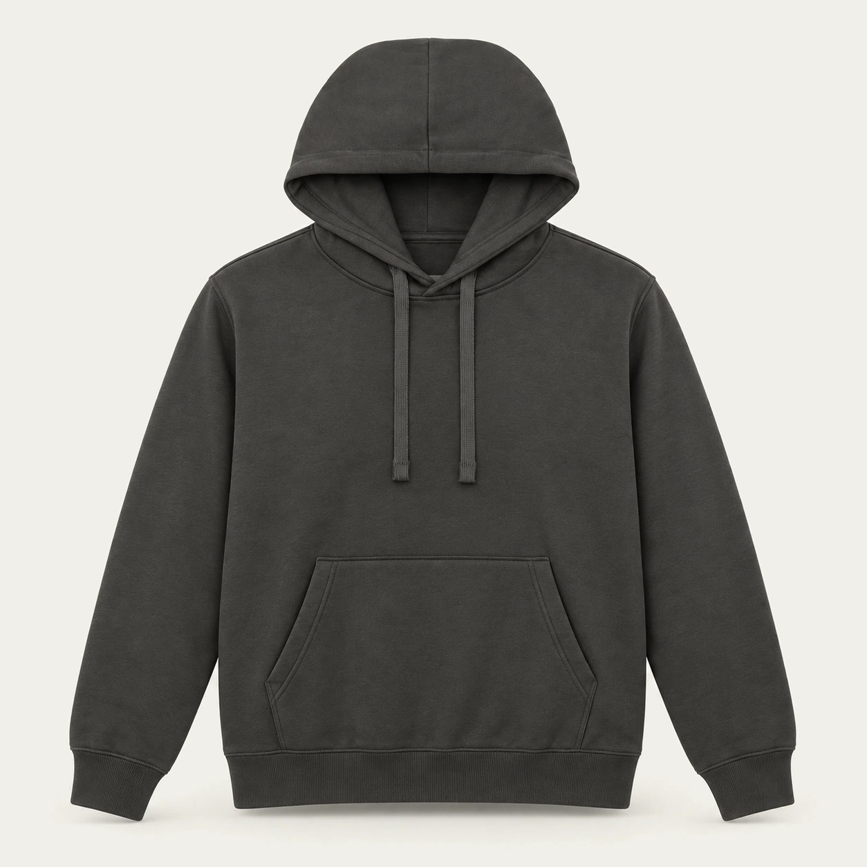 Dark gray light hoodie, front
