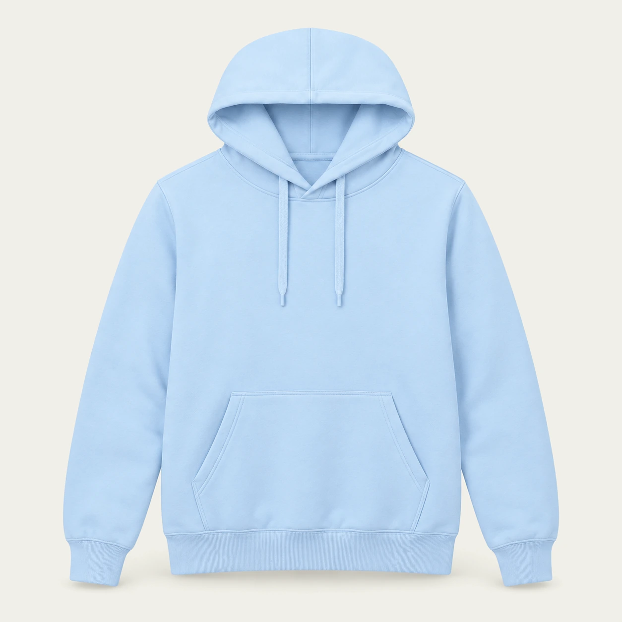 Light blue light hoodie, front
