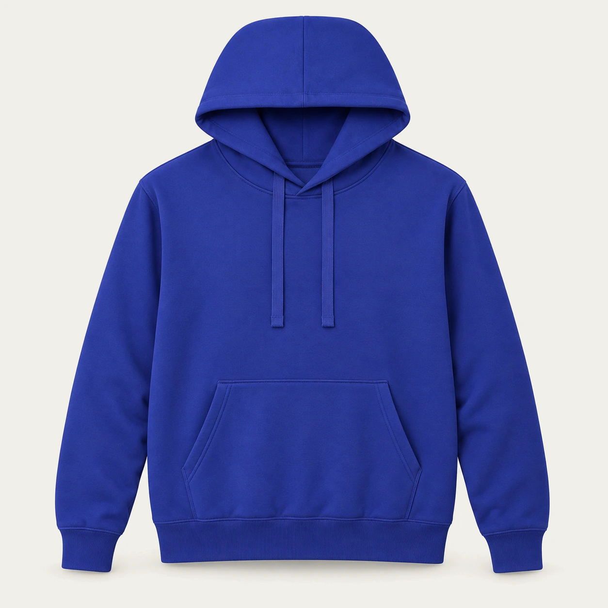 Cobalt blue light hoodie, front