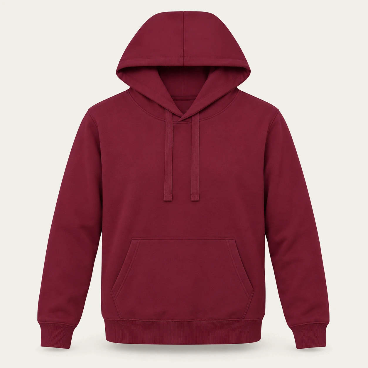 Burgundy light hoodie, front