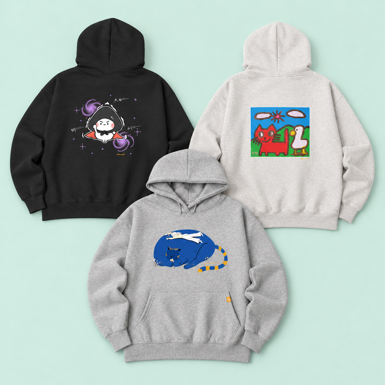 Case study: three hoodie designs for Sebasi (15 Minutes to Change the World)