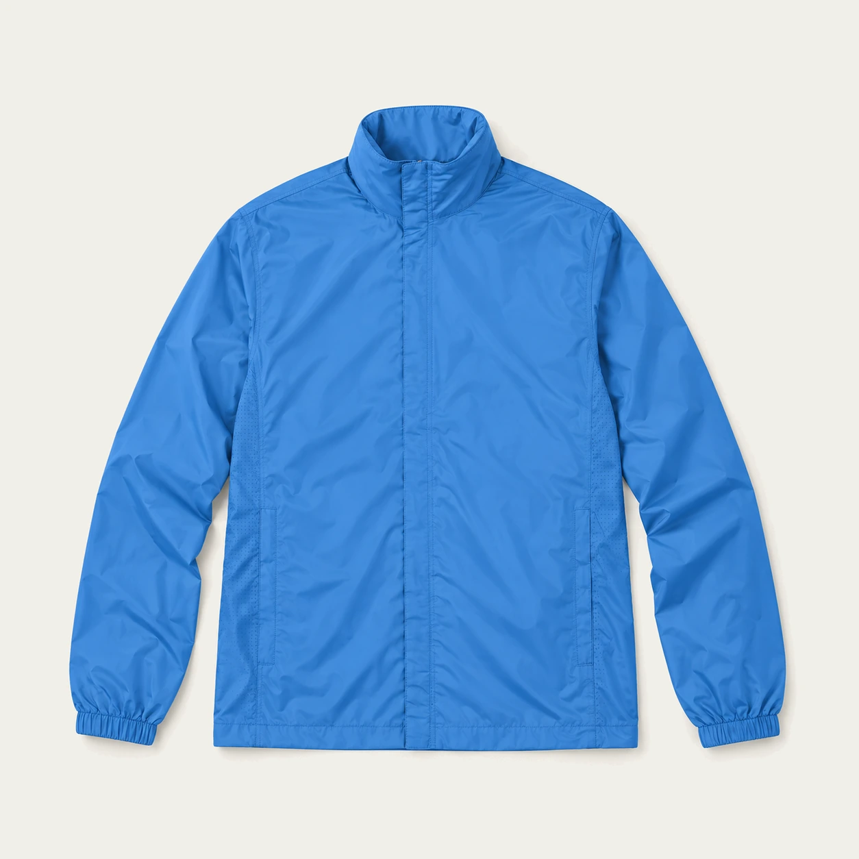 Blue basic windbreaker, front