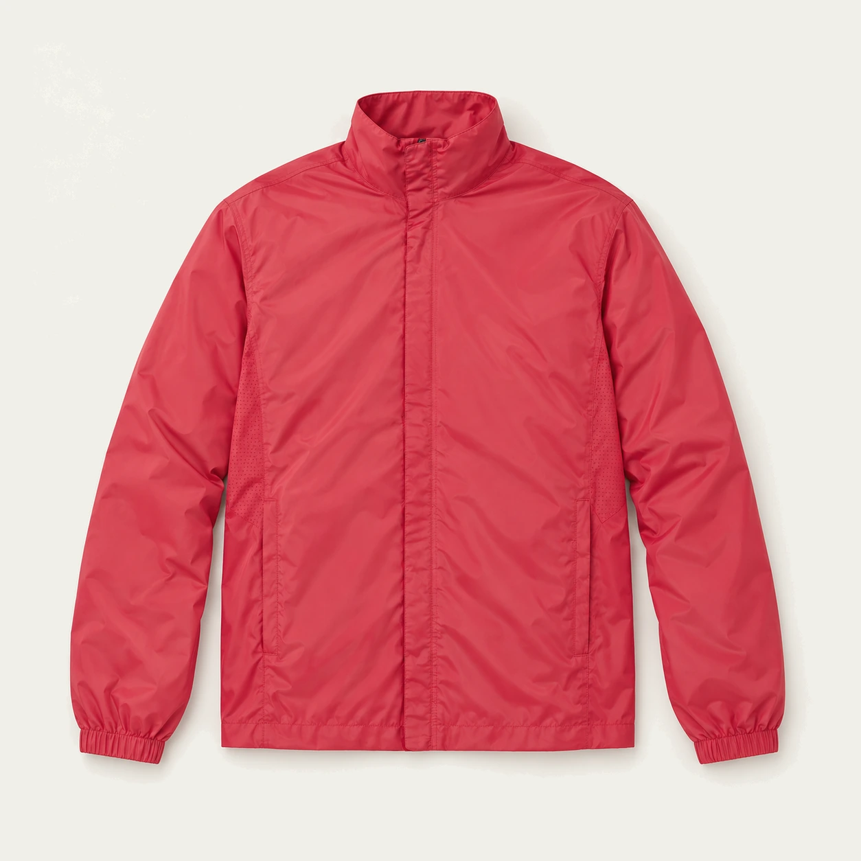 Red basic windbreaker, front
